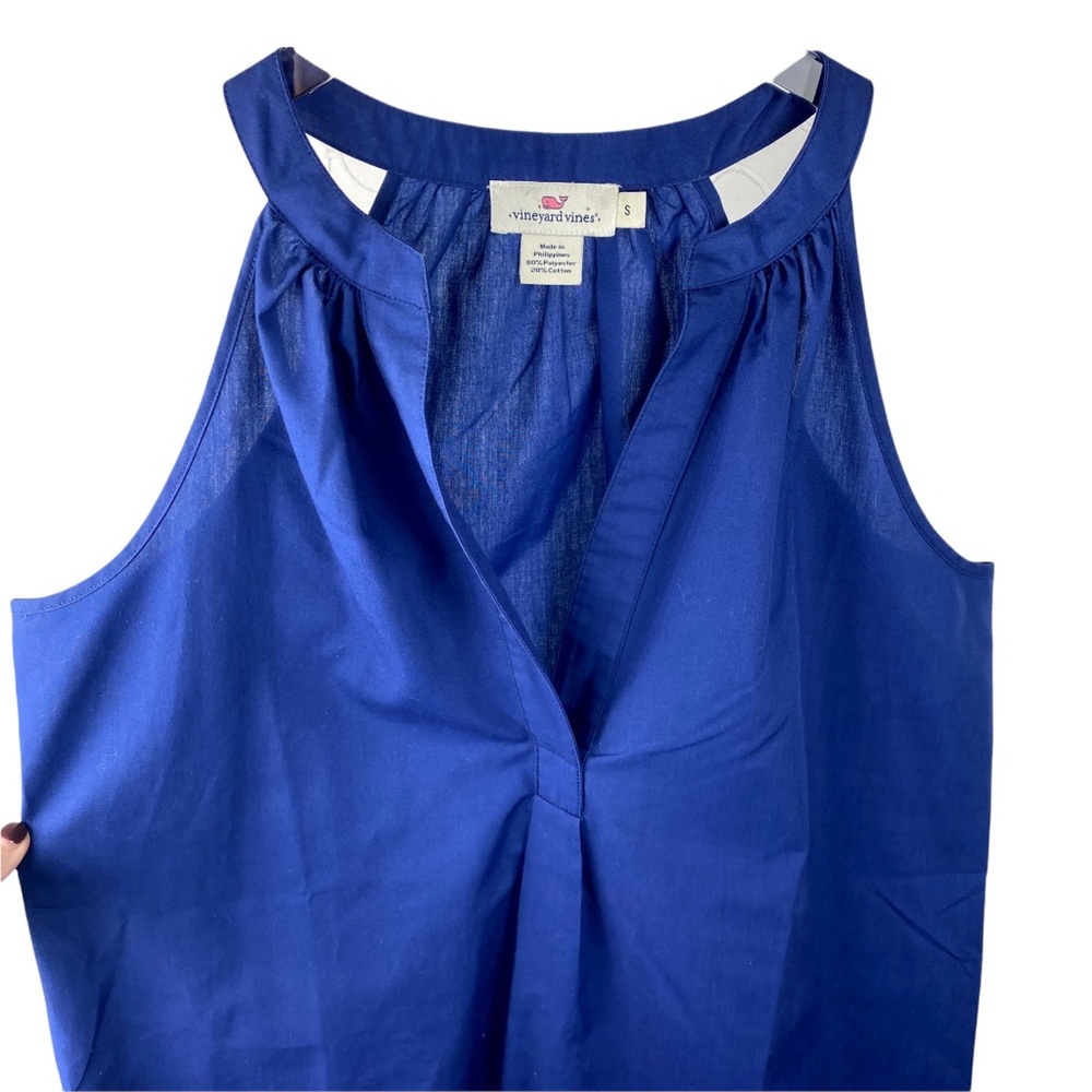 Vineyard Vines Blue Halter Sleeveless Tunic Sleeveless Dress Size Small - Picture 3 of 5